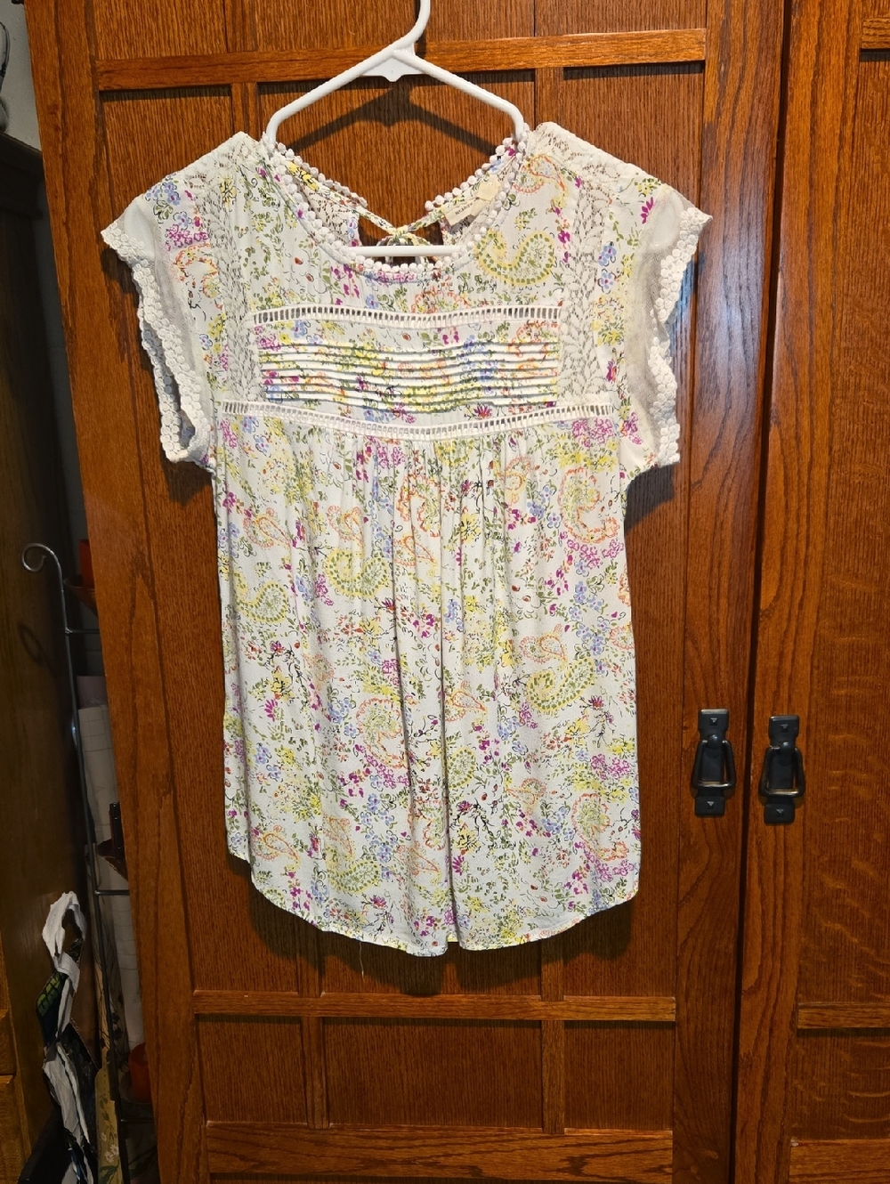 Size Small Meadow Rue Pastel Paisley Blouse